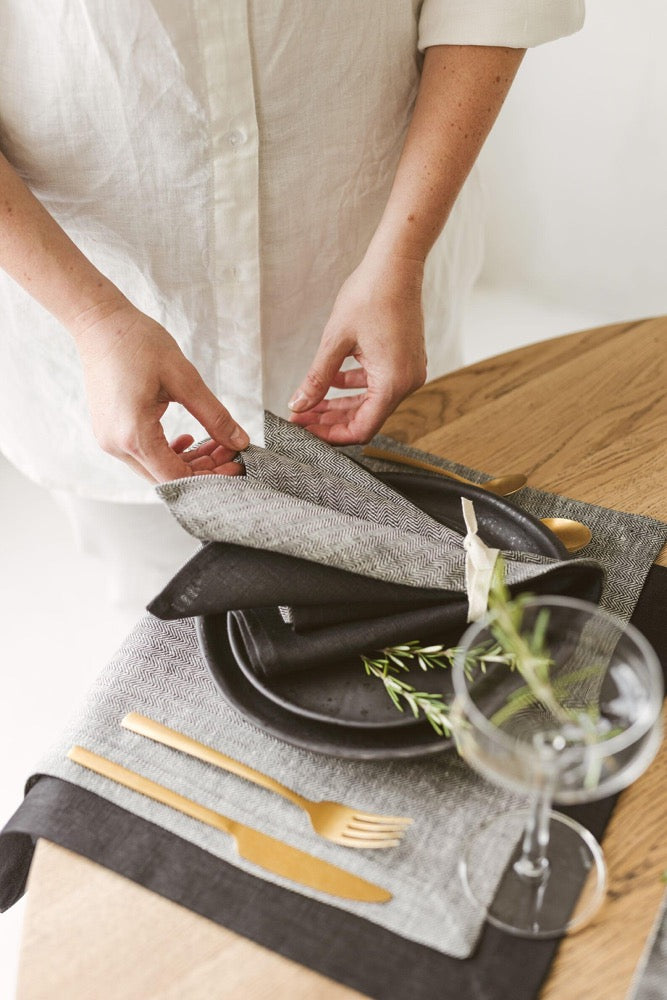 Natural Linen Napkins - Christmas, Thanksgiving, Holiday Dinner, Wedding, Hosting Decor. Sizes: Large