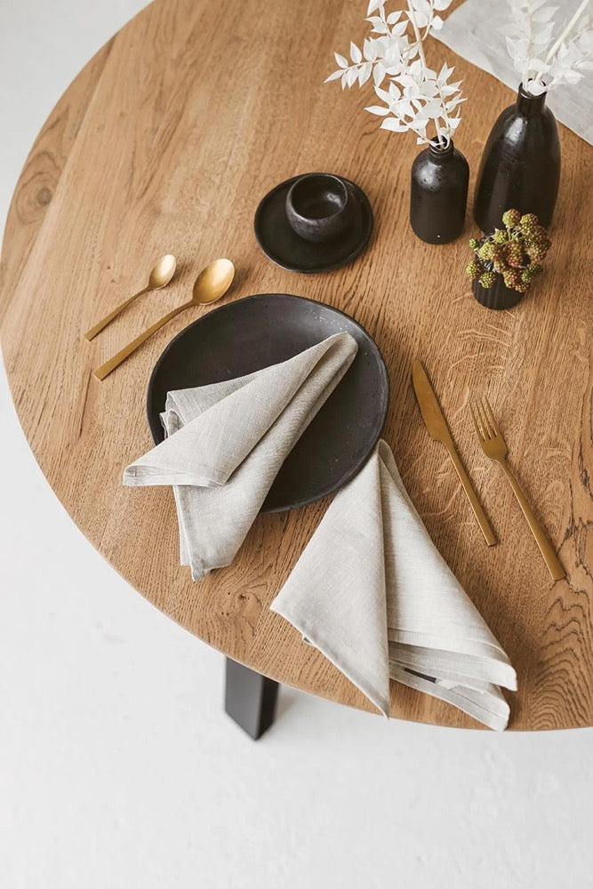 Light grey linen napkins for Thanksgiving, Christmas, holiday. Wedding, birthday, hosting large dinner