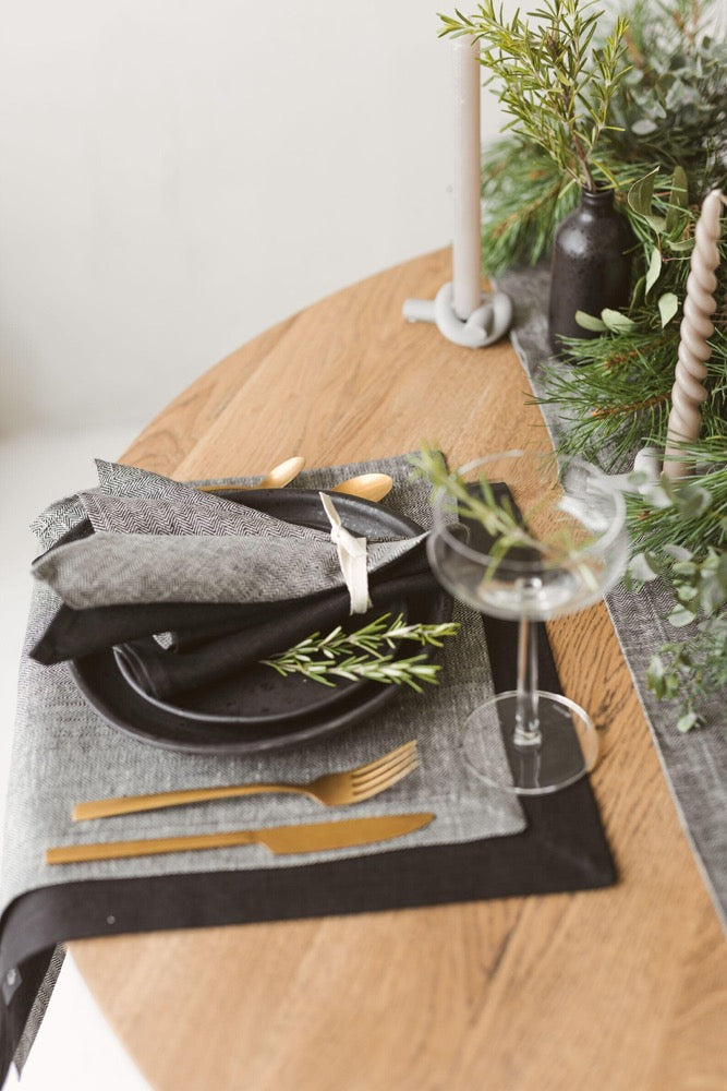 Natural Linen Napkins - Christmas, Thanksgiving, Holiday Dinner, Wedding, Hosting Decor. Sizes: Large